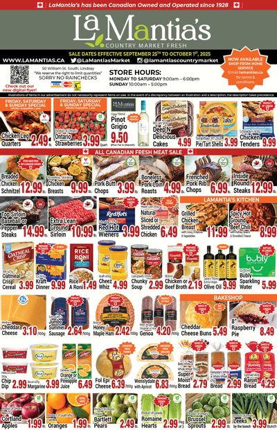 LaMantia's Flyer September 25 to October 1