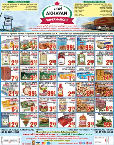 Akhavan Supermarche Flyer September 24 to 30