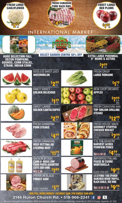 Fred's Farm Fresh Flyer September 24 to 30