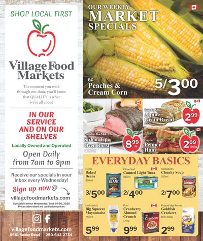Village Food Markets Flyer September 24 to 30