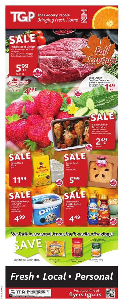 TGP The Grocery People Flyer September 25 to October 1