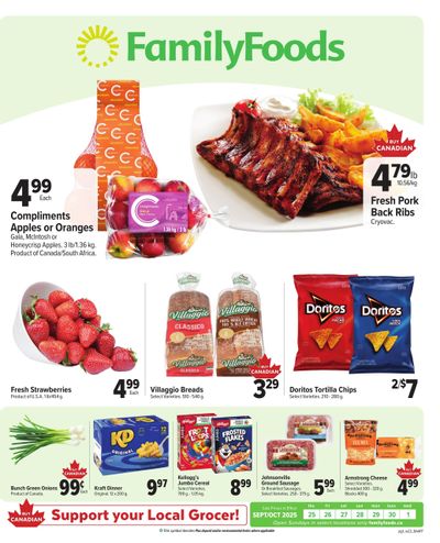 Family Foods Flyer September 25 to October 1