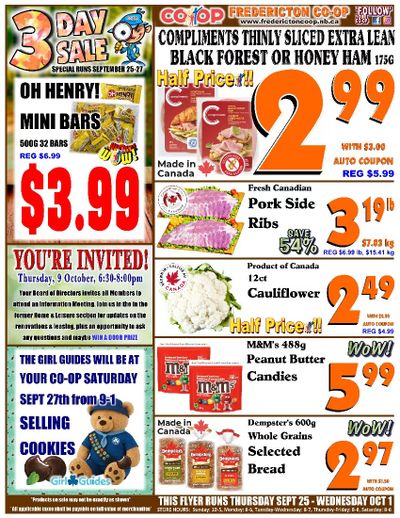 Fredericton Co-op Flyer September 25 to October 1
