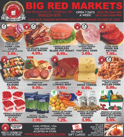 Big Red Markets Flyer September 25 to October 1
