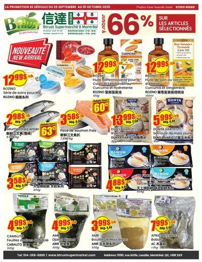 Btrust Supermarket (Montreal) Flyer September 25 to October 1
