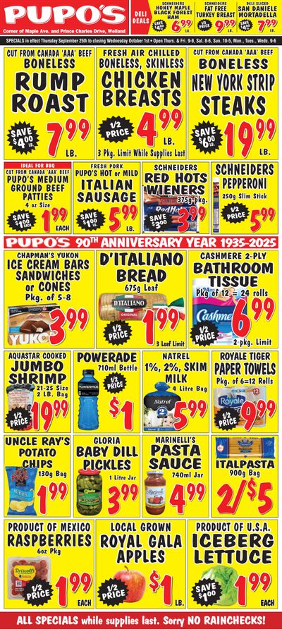 Pupo's Food Market Flyer September 25 to October 1