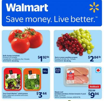 Walmart Canada Flyer Deals September 25th – October 1st: Maple Leaf Chicken Breast 4pk $9.94 + More