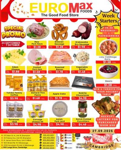 EuroMax Foods Bi-Weekly Flyer September 24 to October 7