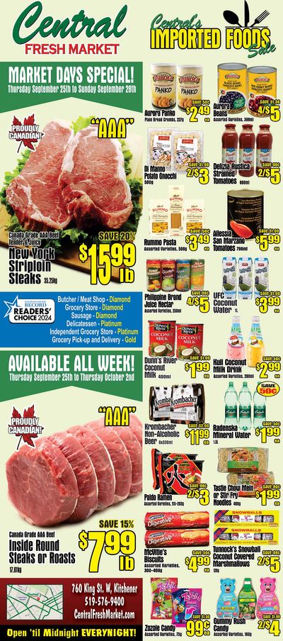 Central Fresh Market Flyer September 25 to October 2