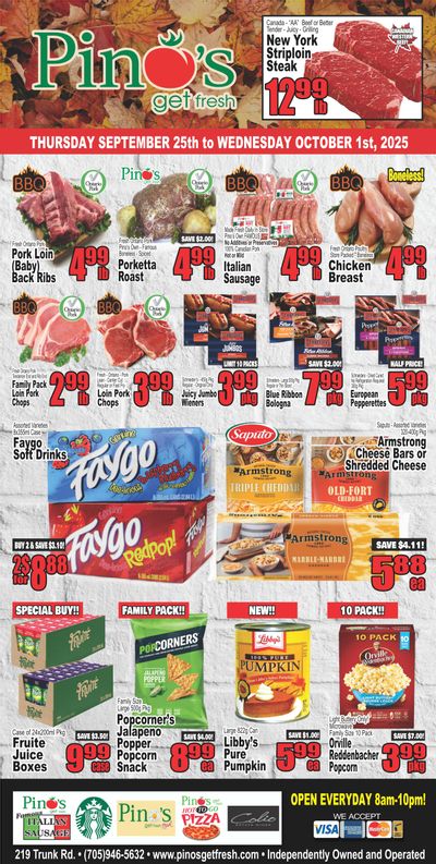Pino's Flyer September 25 to October 1