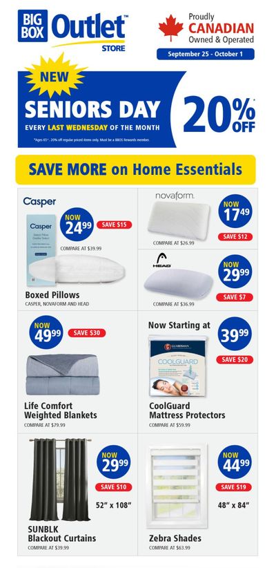 Big Box Outlet Store Flyer September 25 to October 1