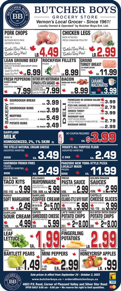 Butcher Boys Grocery Store Flyer September 24 to October 2