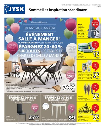 JYSK (QC) Flyer September 25 to October 9
