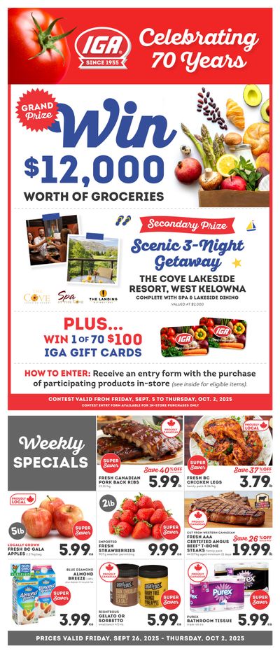 IGA Stores of BC Flyer September 26 to October 2