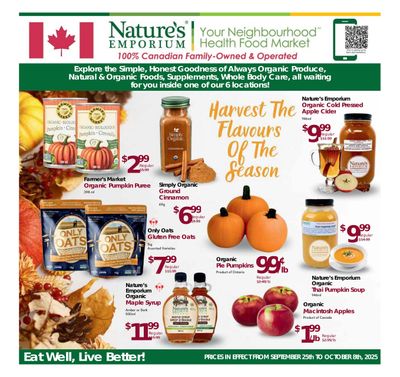 Nature's Emporium Bi-Weekly Flyer September 25 to October 8