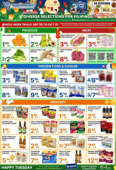 88 Supermarket Flyer September 25 to October 1