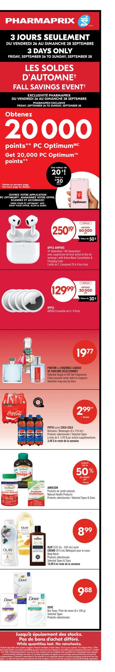 Pharmaprix Flyer September 27 to October 2