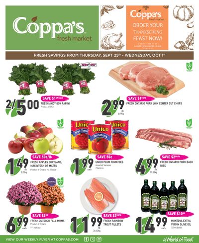 Coppa's Fresh Market Flyer September 25 to October 1