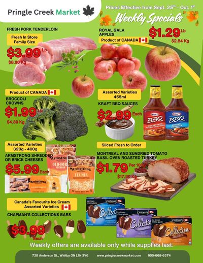 Pringle Creek Market Flyer September 25 to October 1