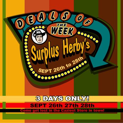 Surplus Herby’s Flyer September 25 to 28