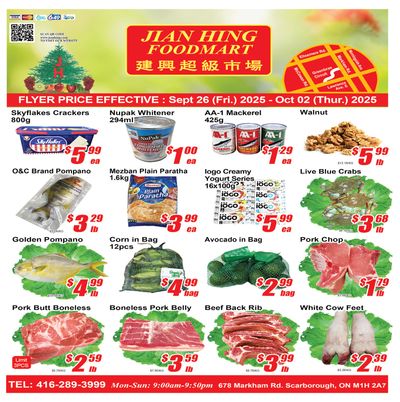 Jian Hing Foodmart (Scarborough) Flyer September 26 to October 2