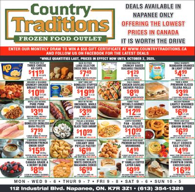 Country Traditions Flyer September 25 to October 2