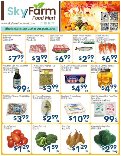 SkyFarm Food Mart Flyer September 26 to October 2