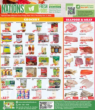 Nations Fresh Foods (Hamilton) Flyer September 26 to October 2
