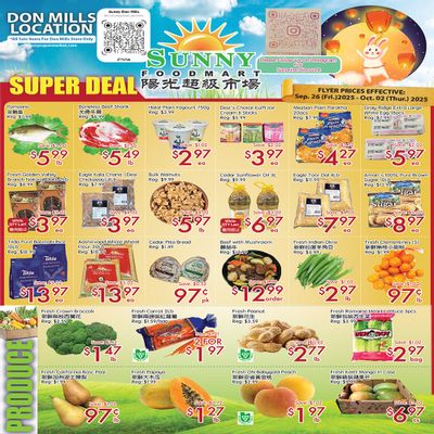 Sunny Foodmart (Don Mills) Flyer September 26 to October 2