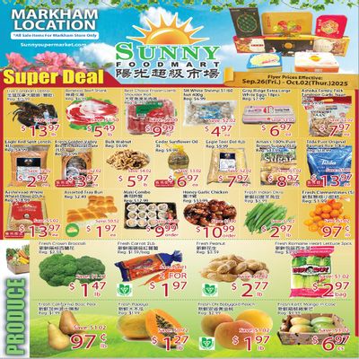 Sunny Foodmart (Markham) Flyer September 26 to October 2