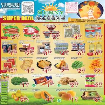 Sunny Foodmart (Etobicoke) Flyer September 26 to October 2