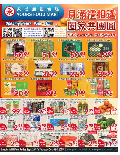 Yours Food Mart Flyer September 26 to October 2