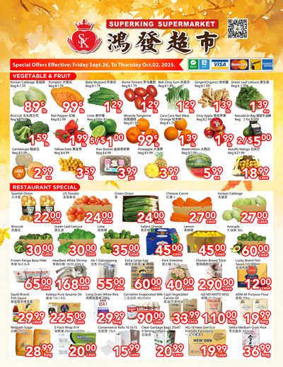 Superking Supermarket (North York) Flyer September 26 to October 2