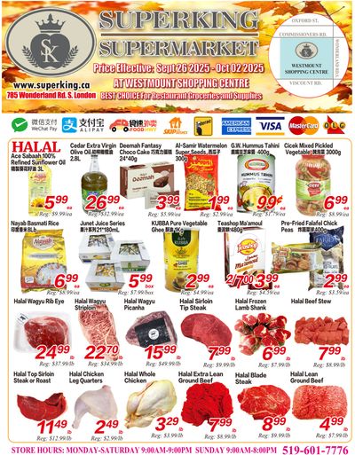 Superking Supermarket (London) Flyer September 26 to October 2