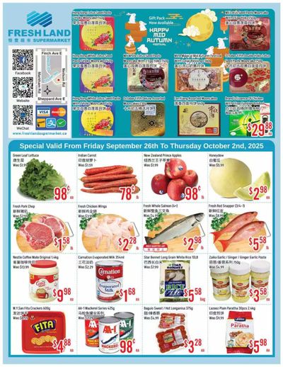 FreshLand Supermarket Flyer September 26 to October 2