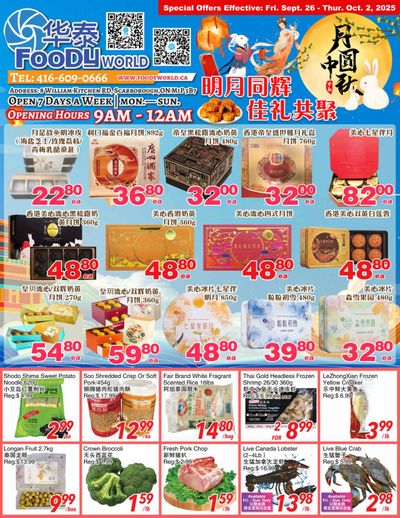 Foody World (Scarborough, ON) Flyer September 26 to October 2