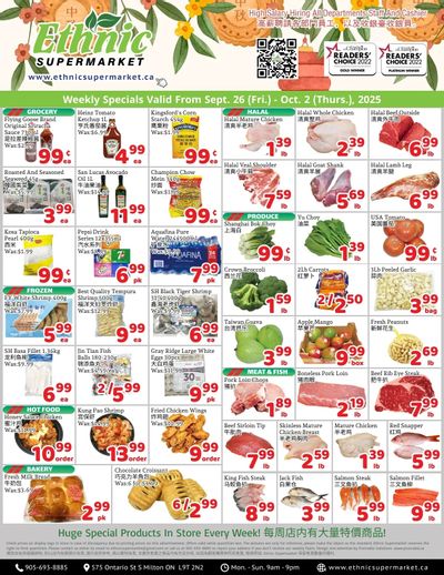 Ethnic Supermarket (Milton) Flyer September 26 to October 2