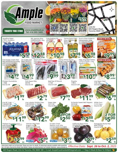 Ample Food Market (North York) Flyer September 26 to October 2