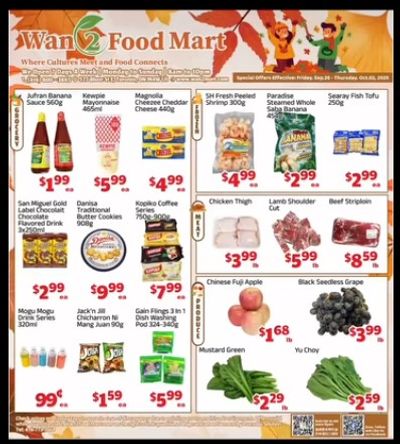 Wan 2 Food Mart Flyer September 26 to October 2