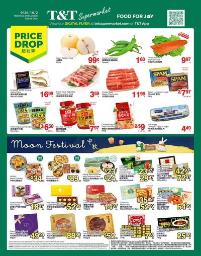 T&T Supermarket (London & Waterloo) Flyer September 26 to October 2