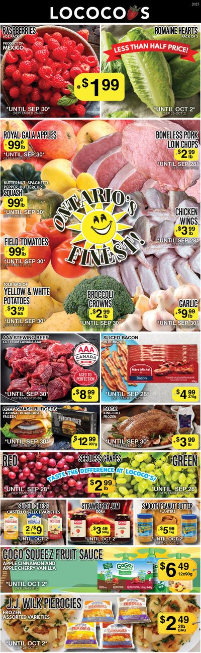 Lococo's Flyer September 26 to 30