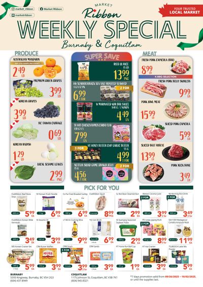 Market Ribbon Flyer September 26 to October 2