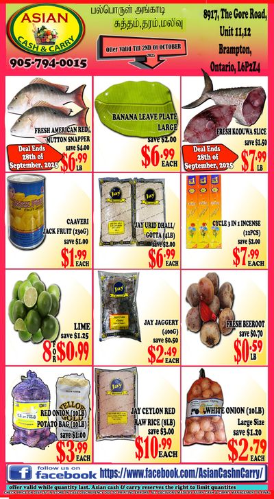 Asian Cash & Carry Flyer September 26 to October 2
