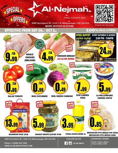Alnejmah Fine Foods Inc. Flyer September 26 to October 2