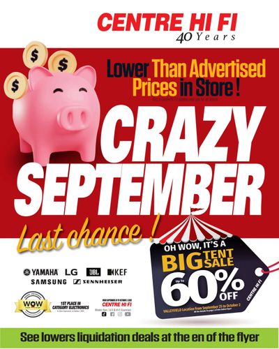 Centre Hi-Fi Flyer September 26 to October 2