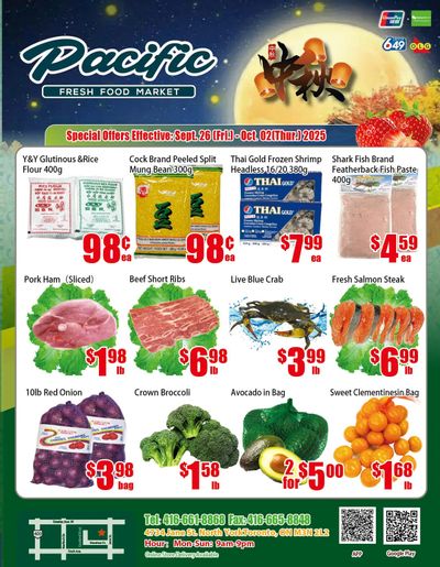 Pacific Fresh Food Market (North York) Flyer September 26 to October 2
