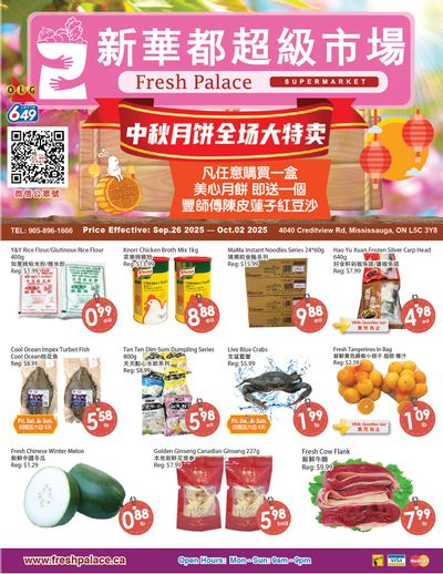 Fresh Palace Supermarket Flyer September 26 to October 2