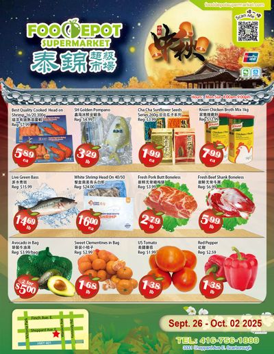 Food Depot Supermarket Flyer September 26 to October 2
