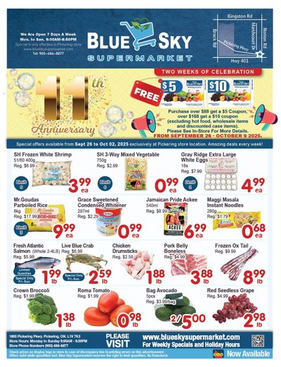Blue Sky Supermarket (Pickering) Flyer September 26 to October 2