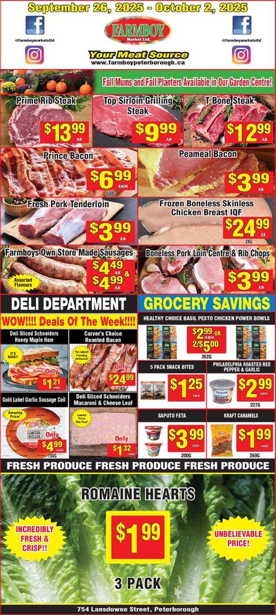 Farmboy Peterborough Flyer September 26 to October 2